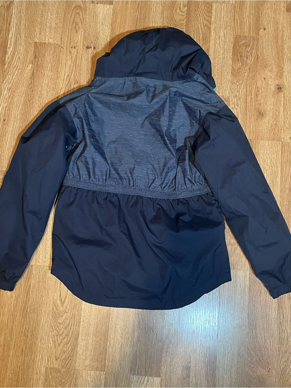 Columbia Omni-Tech Kids M 10/12 Hooded Full Zip Lined Rain Jacket Blue,